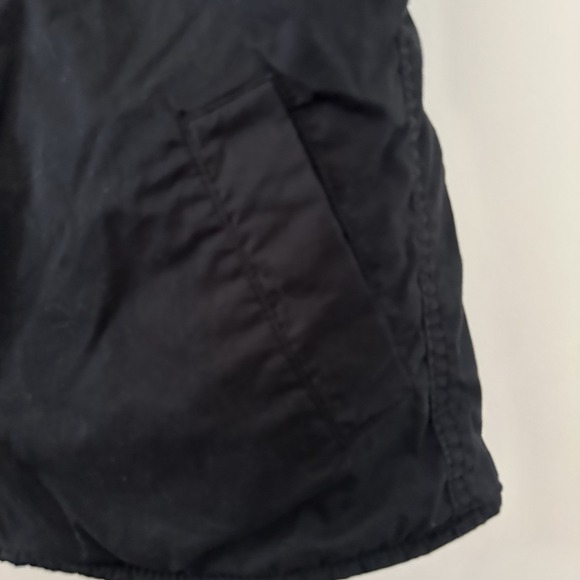 Vintage Gap Faux Fur Reversible Black Vest‎ Jacket Women M Full Zip Pockets - Picture 2 of 7